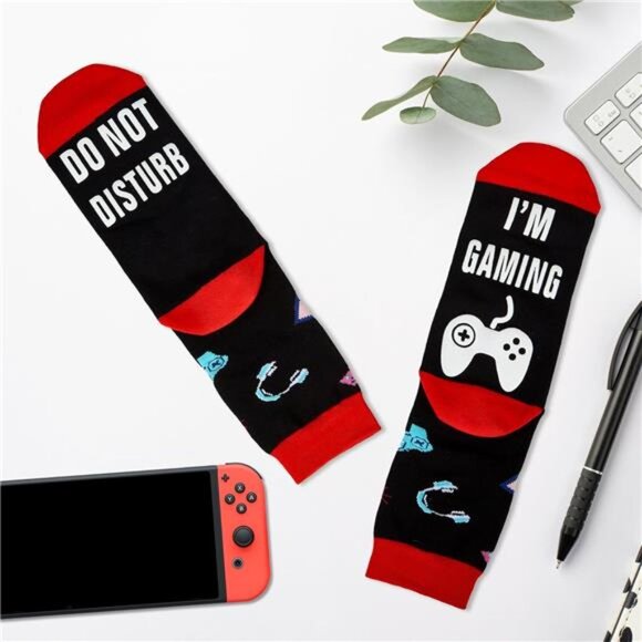 Easter Basket Stuffers Stocking Stuffers Funny Gamer Socks - Picture 2 of 8